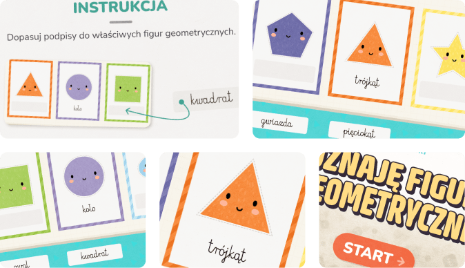 Gra dla dzieci online, która uczy figur geometrycznych