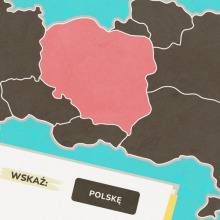 Gra edukacyjna dla dzieci, która uczy, gdzie leży Polska i jakich ma sąsiadów