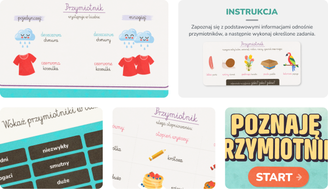 Gra dla dzieci online, która wprowadza w świat przymiotników