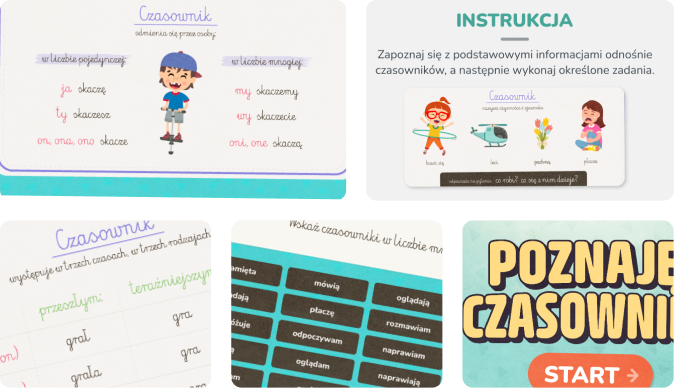 Gra dla dzieci online, która wprowadza w świat czasowników
