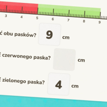Gra dla dzieci, która uczy odczytywania miar długości