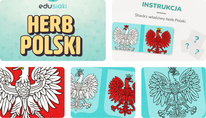 Gra online dla dzieci, która uczy jak wygląda polski herb