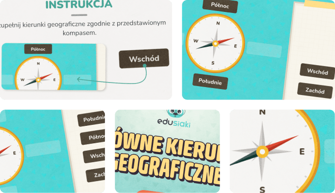 Gra edukacyjna, która uczy jakie są główne kierunki geograficzne