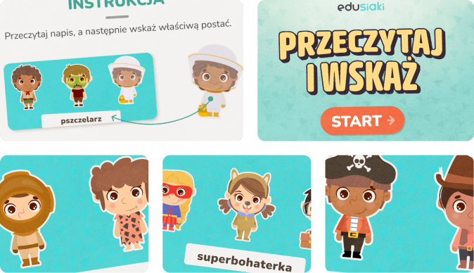 Gra edukacyjna dla dzieci z nauką czytania