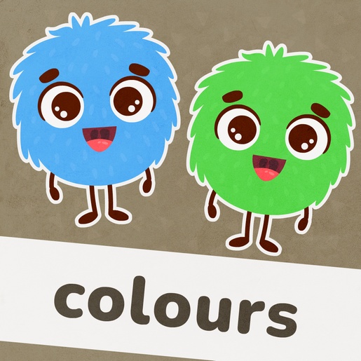 Edukacyjna gra dla dzieci - poznaję słowa - colours