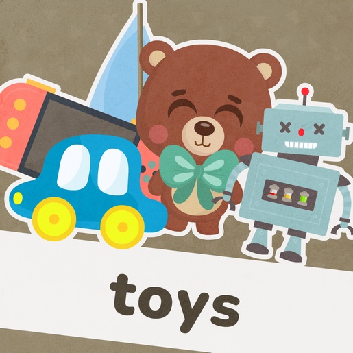 Nauka angielskiego dla dzieci - poznaję słowa - toys