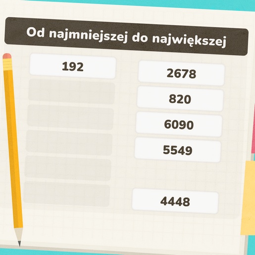 Gra matematyczna dla dzieci - sortowanie liczb