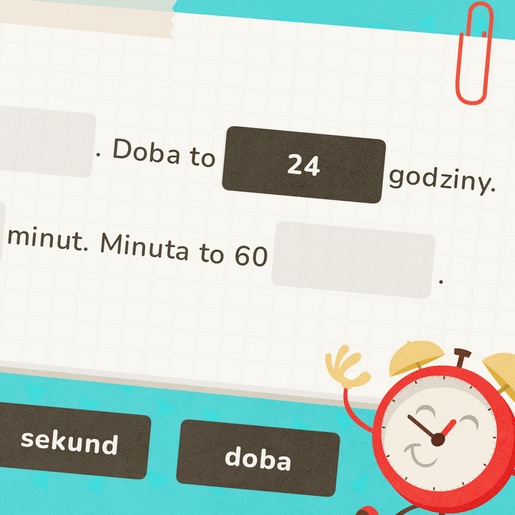 Edukacyjna zabawa dla dzieci, która uczy pojęć związanych z zegarem i czasem