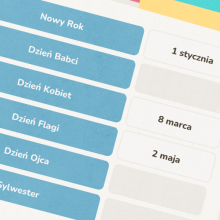 Edukacyjna gra dla dzieci - ważne daty
