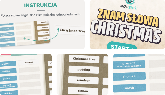 Gra dla dzieci online - znam słowa - Christmas