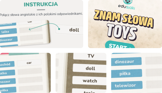 nauka angielskiego - znam słowa - toys